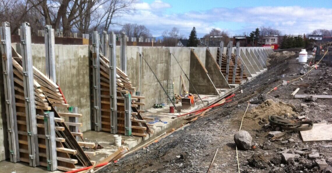 Mur de soutènement, Cité Verte à Québec